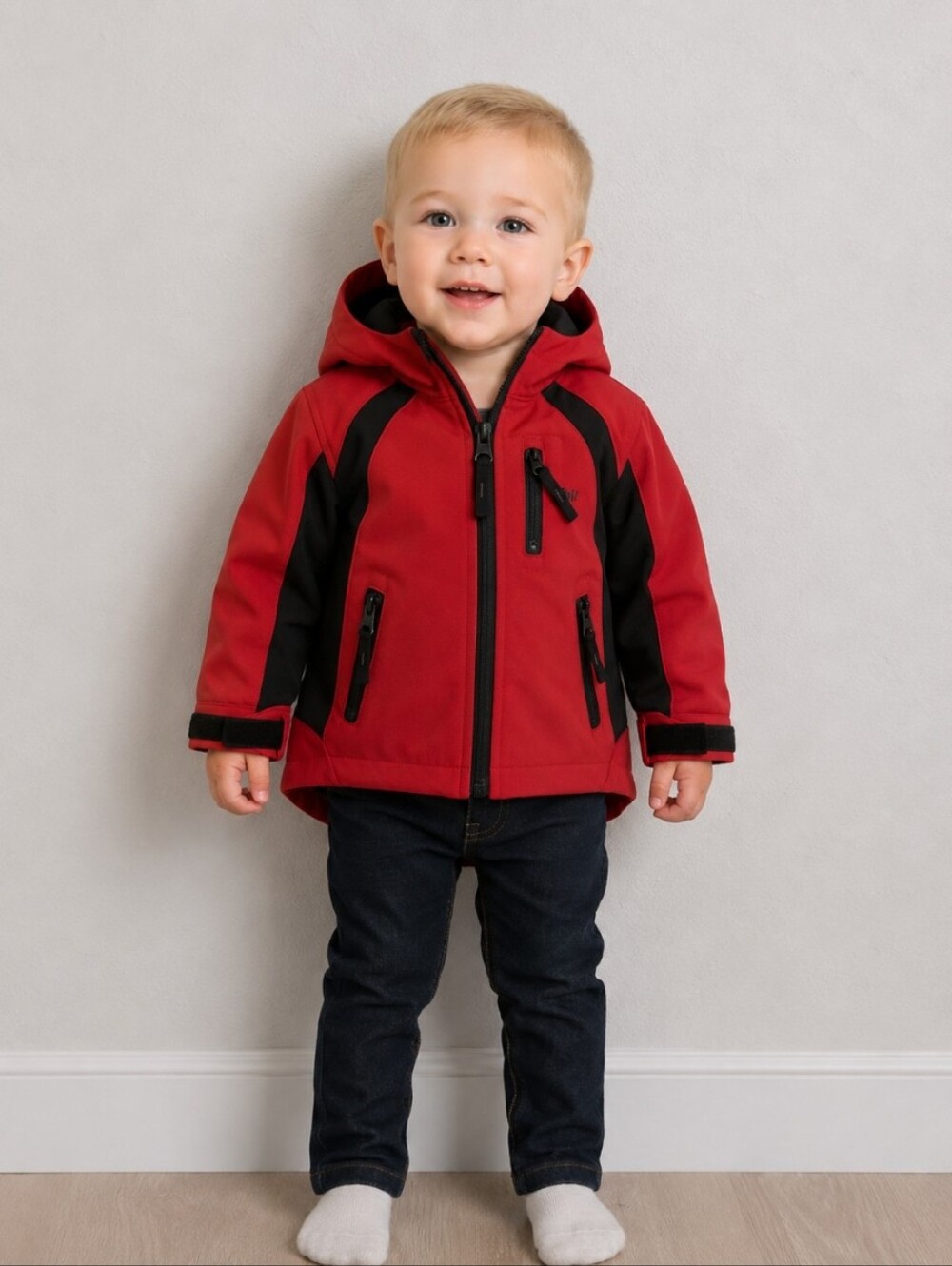 YMI Boys Collection Hooded Red Black Polyester 2T